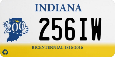 IN license plate 256IW