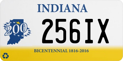 IN license plate 256IX