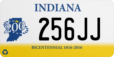 IN license plate 256JJ