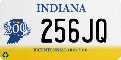 IN license plate 256JQ