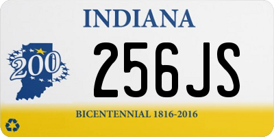 IN license plate 256JS