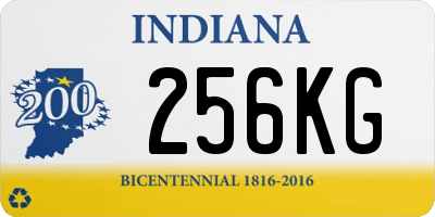 IN license plate 256KG