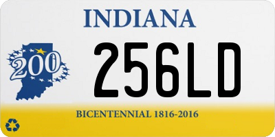 IN license plate 256LD