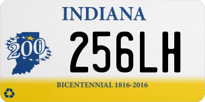 IN license plate 256LH