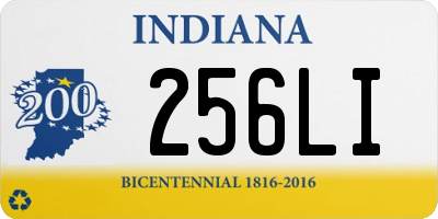 IN license plate 256LI