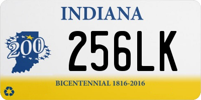 IN license plate 256LK