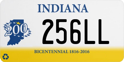 IN license plate 256LL