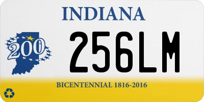 IN license plate 256LM