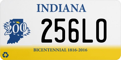 IN license plate 256LO