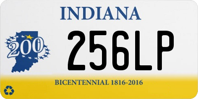 IN license plate 256LP