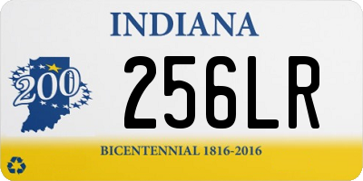 IN license plate 256LR