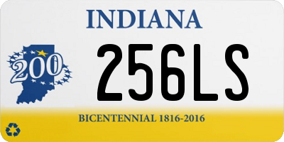 IN license plate 256LS