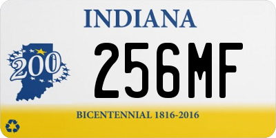 IN license plate 256MF