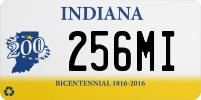 IN license plate 256MI