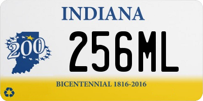 IN license plate 256ML