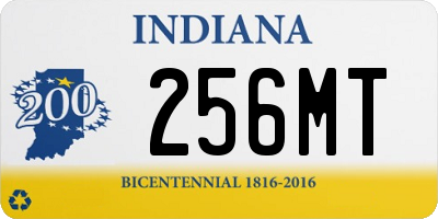 IN license plate 256MT