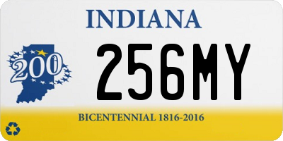 IN license plate 256MY