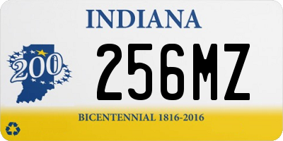 IN license plate 256MZ