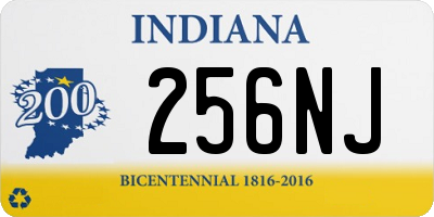 IN license plate 256NJ