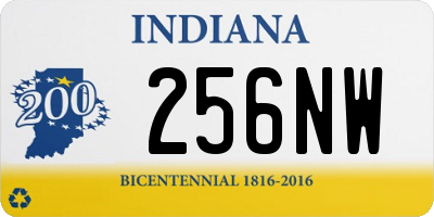 IN license plate 256NW