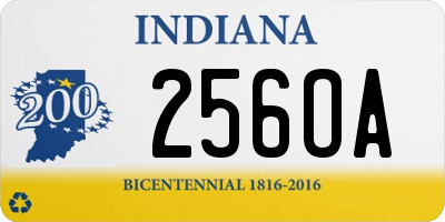 IN license plate 256OA