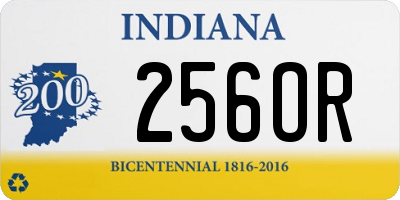IN license plate 256OR