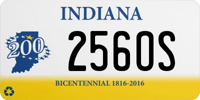 IN license plate 256OS