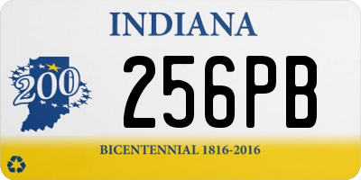 IN license plate 256PB