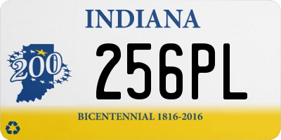 IN license plate 256PL