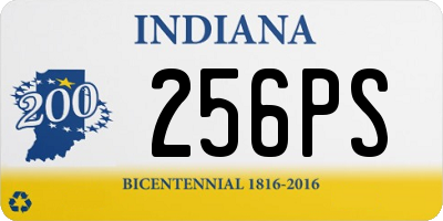 IN license plate 256PS