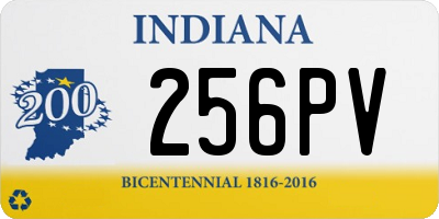 IN license plate 256PV