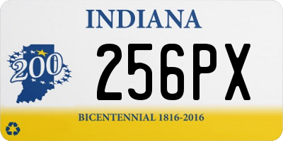 IN license plate 256PX