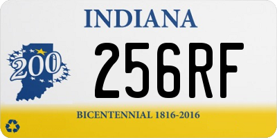 IN license plate 256RF