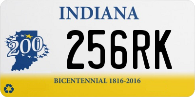 IN license plate 256RK
