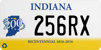 IN license plate 256RX