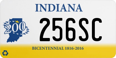 IN license plate 256SC