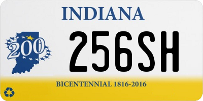 IN license plate 256SH