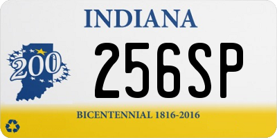 IN license plate 256SP