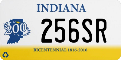 IN license plate 256SR