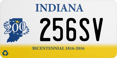 IN license plate 256SV