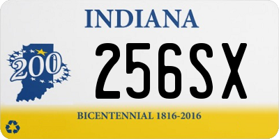 IN license plate 256SX