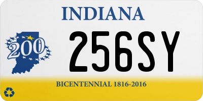 IN license plate 256SY