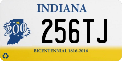 IN license plate 256TJ