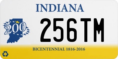 IN license plate 256TM