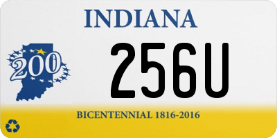 IN license plate 256U