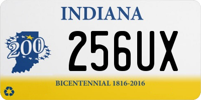 IN license plate 256UX