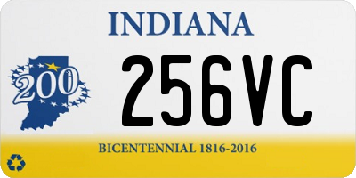 IN license plate 256VC