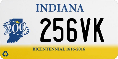 IN license plate 256VK