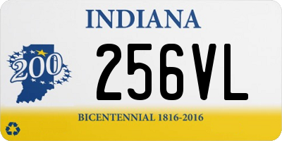 IN license plate 256VL