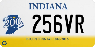 IN license plate 256VR